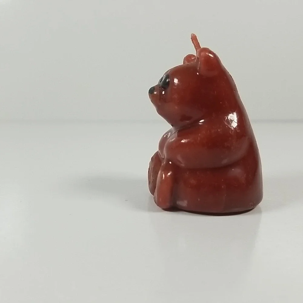 Beautiful Vintage Virgin Teddy Bear Unused Wax Candle Figurine 2